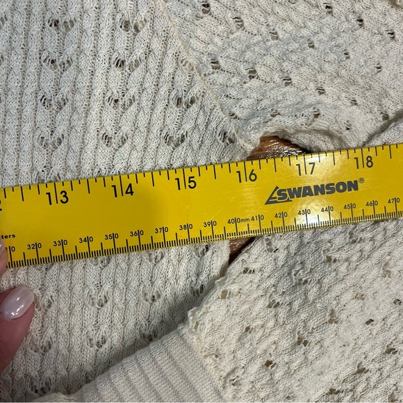 Zara Cream knit sweater black bow size small - Picture 3 of 6